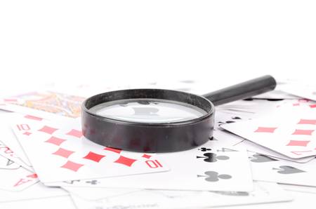 Magnifier and pokerの写真素材