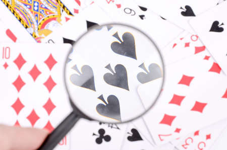 Magnifier and pokerの写真素材