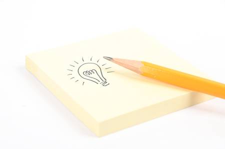 Pencil and notepaperの写真素材