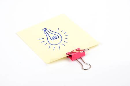 Paper clip and notepaperの写真素材