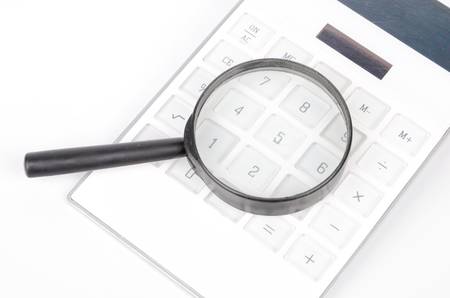 Calculator and magnifierの写真素材