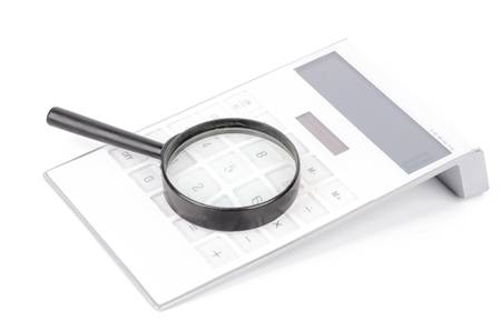 Calculator and magnifierの写真素材