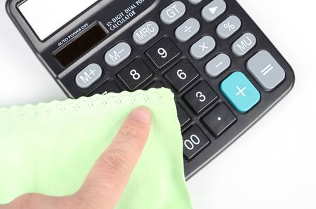 Cleaning calculatorの写真素材