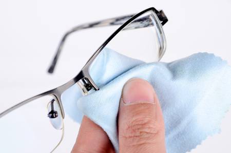 Cleaning glassesの写真素材