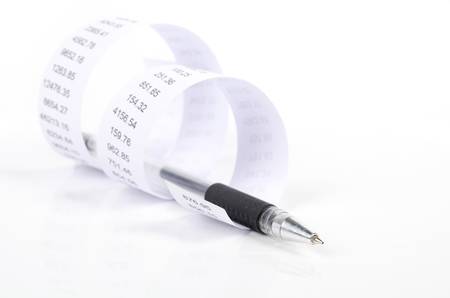 Pen and financial dataの写真素材