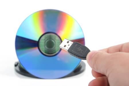 USB and DVDの写真素材