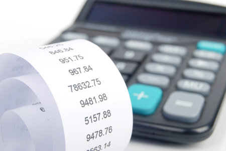 Receipt and calculator