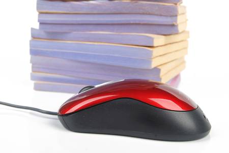 Documents and computer mouseの写真素材