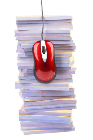 Documents and computer mouseの写真素材