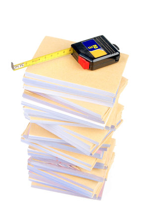 Documents and tape lineの写真素材