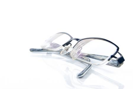 Eyeglasses on white backgroundの写真素材