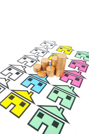 Coins and houseの写真素材