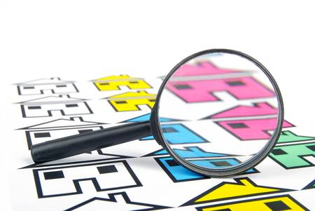 Magnifier and houseの写真素材