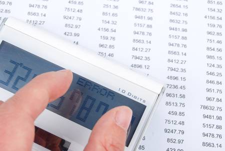 Financial data and calculatorの写真素材