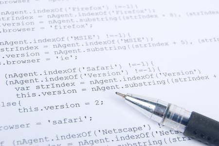 HTML page and penの写真素材