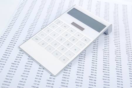 Financial data and calculatorの写真素材