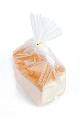 Bread in plastic bagの写真素材