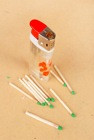 Match and lighterの写真素材