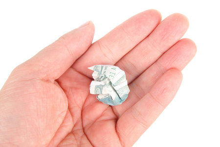 Waste paper in hand