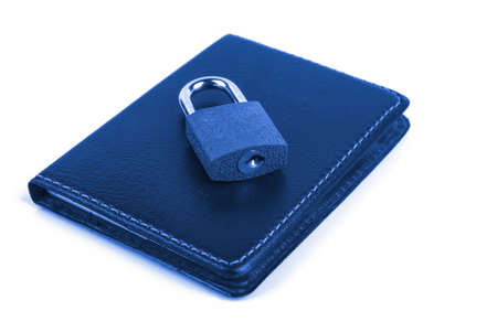 Notepad and padlockの写真素材