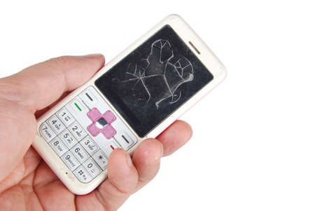Broken mobilephoneの写真素材