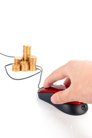 Computer mouse and coin