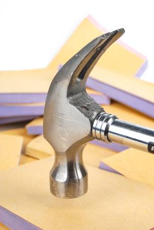 Hammer and documentの写真素材