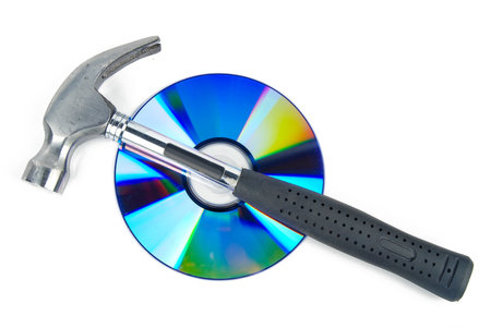 Hammer and DVDの写真素材