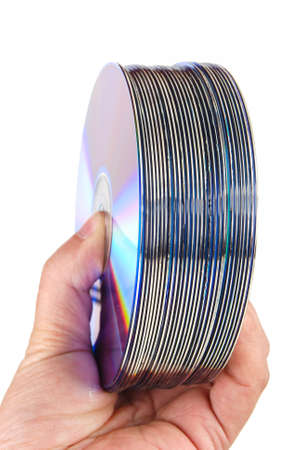 DVD in handの写真素材