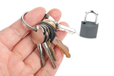 Padlock with key