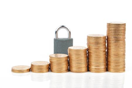 Locked moneyの写真素材