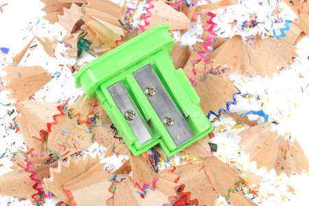 Sharpener and color pencilの写真素材