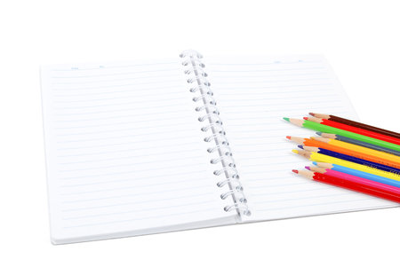 Color pencil and notebook