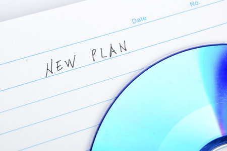 DVD and notepadの写真素材