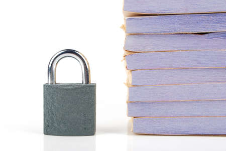 Documents and padlockの写真素材