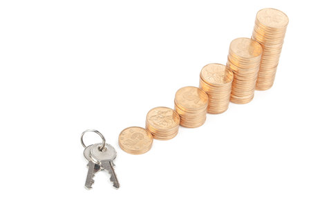 Coins and key