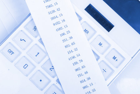 Calculator with financial data