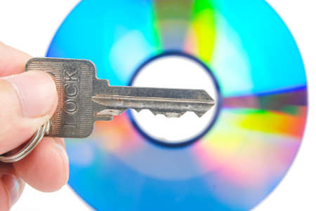 Keys with DVDの写真素材
