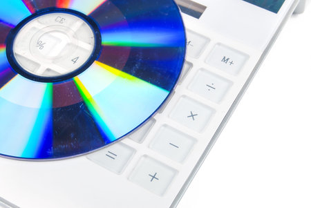 DVD with calculatorの写真素材