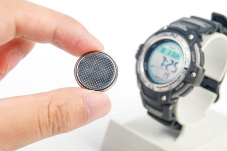 Lithium battery with digital watch