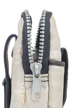 Camera bag on white backgroundの写真素材