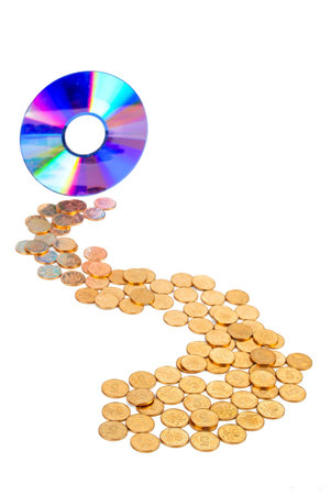 DVD with coins