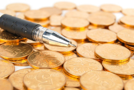 Pen and coin