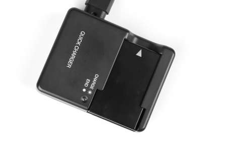 Camera battery with chargerの写真素材