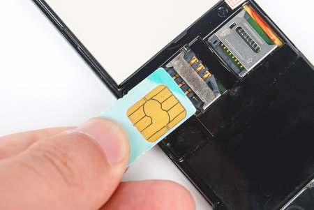 Sim card with cellphone