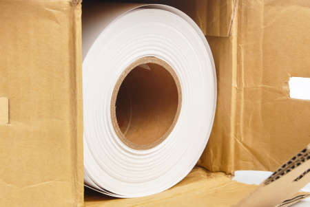Roll paper in boxの写真素材