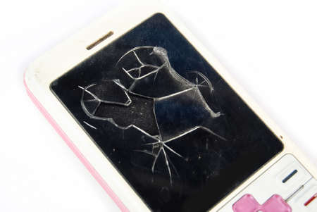 Broken cellphoneの写真素材