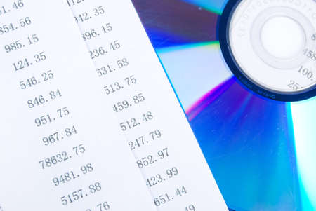 DVD with finance chartの写真素材