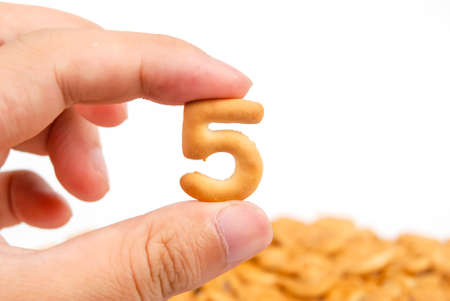 Letter cookiesの写真素材