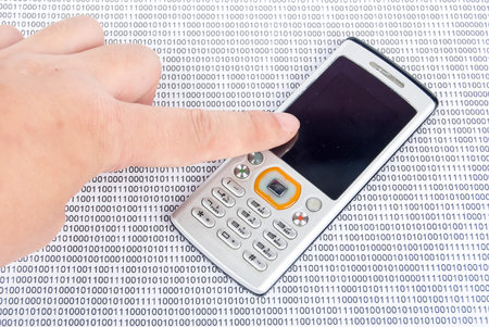 Cellphone on binary code